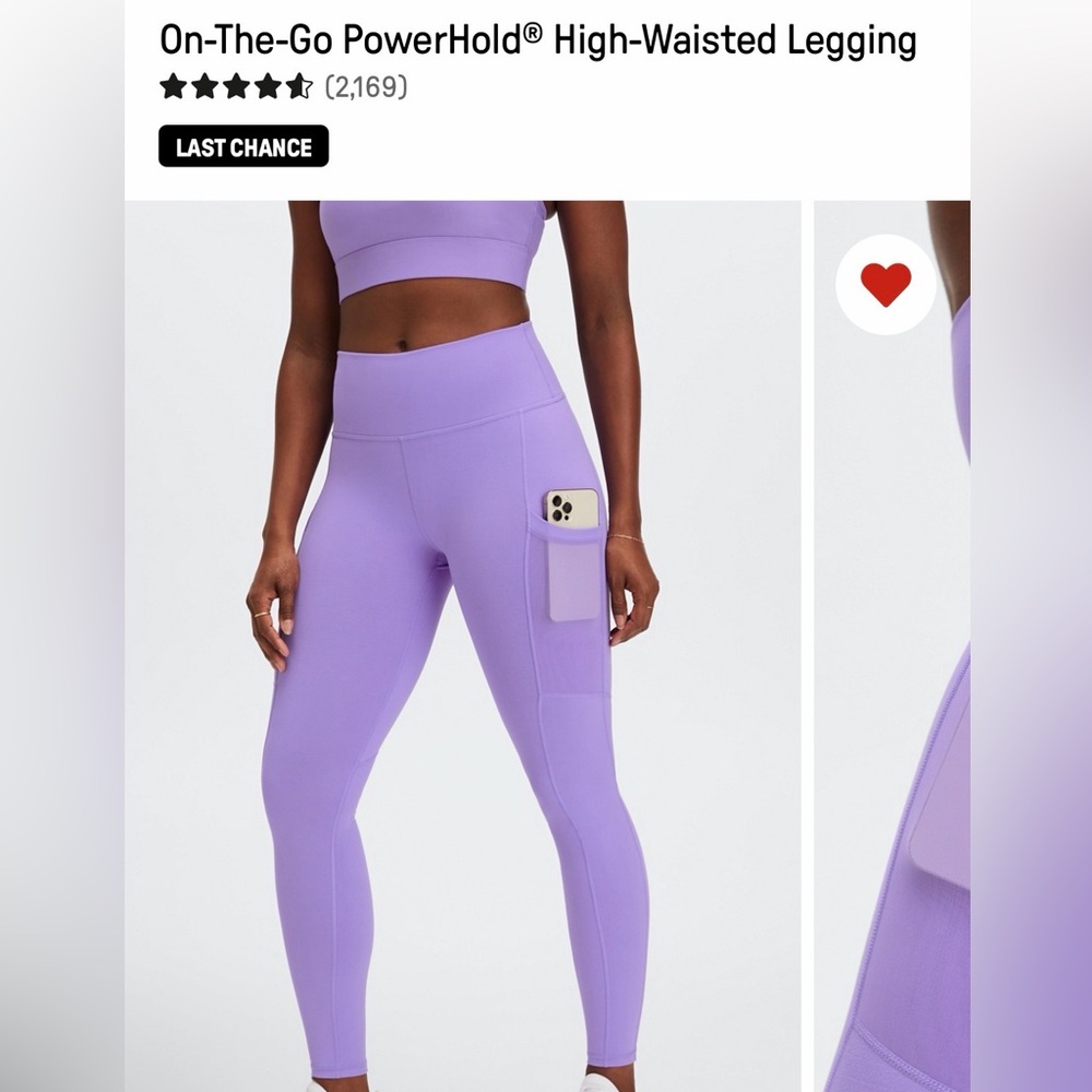 Fabletics Lavender High-Waisted Legging